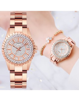 Diamond Women   Watch  Rhinestone Elegant Ladies Watches Rose Gold Clock Wrist Watches For Women relogio feminino