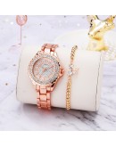 Diamond Women   Watch  Rhinestone Elegant Ladies Watches Rose Gold Clock Wrist Watches For Women relogio feminino