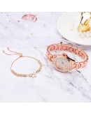 Diamond Women   Watch  Rhinestone Elegant Ladies Watches Rose Gold Clock Wrist Watches For Women relogio feminino