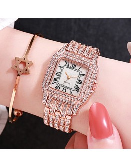 Diamond Women   Watch Rhinestone Elegant Ladies Watches Rose Gold Clock Wrist Watches For Women Gift Relogio Feminino