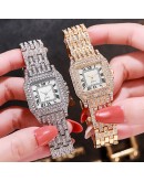 Diamond Women   Watch Rhinestone Elegant Ladies Watches Rose Gold Clock Wrist Watches For Women Gift Relogio Feminino