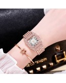 Diamond Women   Watch Rhinestone Elegant Ladies Watches Rose Gold Clock Wrist Watches For Women Gift Relogio Feminino