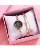 Lvpai   Women Quartz Watches  Diamond Bracelet Set Simple Arabic Numeral Dial Ladies Watches Relogio Feminino