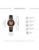  Watch Women Leather Watch Unique Cat Pattern Ladies Simple Quartz Bracelet Wristwatch Women Black Clock Relogio Feminino