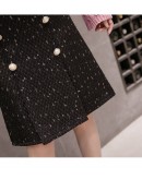 Winter Tweed Woolen Skirt Women Autumn Hight Waist Knee Length Midi Plaid Skirts Female Warm Skirt Faldas Plus Size Jupe Femme