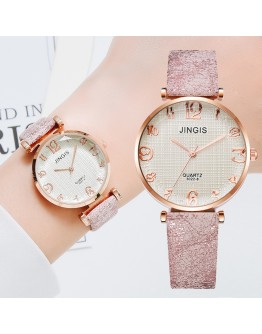  Watch For Women Casual Leather Belt Watches Simple Ladies'  Big Dial Sport Quartz Clock Dress Wristwatches Reloj Mujer