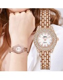  Rose Gold Watches For Ladies Rhinestone Crystal Women Steel Watches  Dress Watches Top   Reloj Mujer