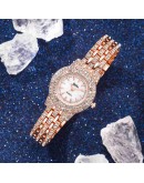  Rose Gold Watches For Ladies Rhinestone Crystal Women Steel Watches  Dress Watches Top   Reloj Mujer