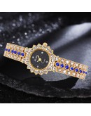 Diamond Women Watch  Rhinestone Elegant Ladies Watches Green Dial Bracelet Clock Wrist Watches For Women Relogio Feminino