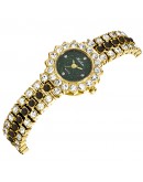 Diamond Women Watch  Rhinestone Elegant Ladies Watches Green Dial Bracelet Clock Wrist Watches For Women Relogio Feminino