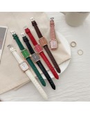  Watch For Women Casual Leather Belt Watches Simple Ladies' Square Dial Quartz Clock Dress White Wristwatches Reloj Mujer