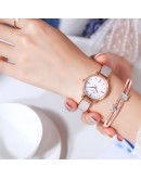 Lvpai  2PCS/Set Women Watches  Black Starry Sky Watch For Women Simple Dress Rhinestone Ladies Bracelet Quartz Clock