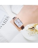  Women Watches Dress Magnet Buckle Rectangular Dial Rhinestone Watch Ladies Quartz Wrist Watch Bracelet Set Reloj Mujer