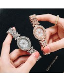  Women Rose Gold Watch  Ladies Quartz Diamond Wristwatch Elegant Female 2pcs Set Bracelet Watches Relogio Feminino