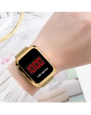  LED Women Watch Sports Magnetic Watches For Women Ladies Wristwatch Gold Mesh Dress Female Clock Gifts zegarek damski