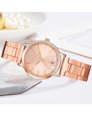   Bracelet Watches Set For Women  Rose Gold Quartz Clock Dress Ladies Diamond Wrist Watch Clock Zegarek Damski