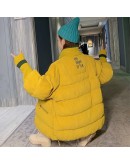 Womens Winter Coats  Corduroy Jacket Thick Warm Yellow Puffer Jackets Chaketas De Mujer Harajuku Oversize Parka Bubble Coat