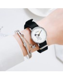 Gaiety  2pcs Set Astronaut Designer Women Wrist Watch Bracelet Canvas Casual Ladies Watch Clock Simple Gfit Reloj Mujer 