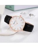 Simple  Watch Women Leather Watch Bracelet Set Ladies Dress Quartz Bracelet Wrist Watch Women's Clock Relogio Feminino