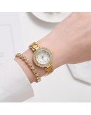 Elegant Women Watches Top   Rose Gold Diamond Lady Wrist Watch bracelet Female Clock For Dropship Relogio Feminino