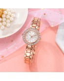 Elegant Women Watches Top   Rose Gold Diamond Lady Wrist Watch bracelet Female Clock For Dropship Relogio Feminino