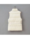 winter coat women puff waistcoat vest women sleeveless jacket fall  women clothing chaleco de mezclilla mujer stand collar