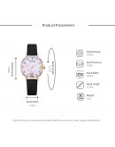 Gaiety  2pcs Set Bracelet Watch Women  Pink Cartoon Pattern Girls Watch Lovely Leather Ladies Clock Montre Femme