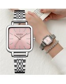 Ladies Wrist Watches Bracelet Set Dress Silver Watch Women Crystal Diamond Watches Elegant Female Clock Gifts Women Montre Femme