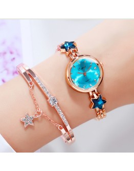 2PCS Set Lvpai   Bracelet Watches Set For Women Rhinestone Bracelet Watch Ladies Dress Watches montre femme reloj