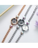 2PCS Set Lvpai   Bracelet Watches Set For Women Rhinestone Bracelet Watch Ladies Dress Watches montre femme reloj