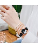 4pcs Women Set Watches  Dress Magnetic Cat Pattern Pink Ladies Wrist Watch Bracelet Watch relogio feminino Dropshipping