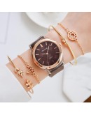  Women Watch Set Female Quartz Wristwatch Rubber Band Ladies Bracelet  Watches Casual Dress Clock Montre Femme