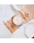  Women Watch Set Female Quartz Wristwatch Rubber Band Ladies Bracelet  Watches Casual Dress Clock Montre Femme