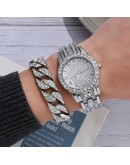 Diamond Men Women Watches Gold Watch Ladies Wrist Watch  Rhinestone Unisex Bracelet Watches Female Clock Relogio Feminino