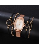 Gaiety   Women Watches  Diamond Magnetic Square Watch Ladies Quartz Wrist Watch Bracelet Set Gifts Reloj Mujer