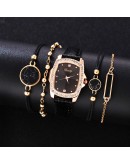 Gaiety   Women Watches  Diamond Magnetic Square Watch Ladies Quartz Wrist Watch Bracelet Set Gifts Reloj Mujer