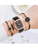 Gaiety   Women Watches  Diamond Magnetic Square Watch Ladies Quartz Wrist Watch Bracelet Set Gifts Reloj Mujer