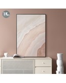 Nordic Abstract pink Sea river beach Wall Art Canvas Painting Retro Poster Print Wall Picture for Living Room dinner room Decor