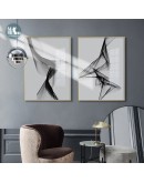 Nordic Black White art wall art Canvas Painting posters Prints Abstract line Picture for Living Room Morden Home Decor No Frame