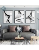 Nordic Black White art wall art Canvas Painting posters Prints Abstract line Picture for Living Room Morden Home Decor No Frame