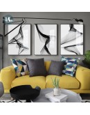 Nordic Black White art wall art Canvas Painting posters Prints Abstract line Picture for Living Room Morden Home Decor No Frame