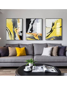 Nordic hand-painted color block line wall art Canvas Painting Prints Abstract  Posters for Living Room Morden contracted Decor