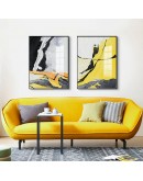 Nordic hand-painted color block line wall art Canvas Painting Prints Abstract  Posters for Living Room Morden contracted Decor