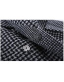   Autumn Winter Plaid Woolen Coat Women Sashes Long  Jacket Wool Coat Ladies Casaco Feminino Plus Size Parka 4XL