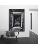 Nordic Black White building geometry corridor wall art Canvas Painting posters Prints wall Pictures for Living Room Morden Decor