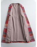  High  Autumn Winter Plaid Woolen Coat Women Elegant Vintage Sashes Long  Jacket Wool Coat Ladies Plus Size Parka