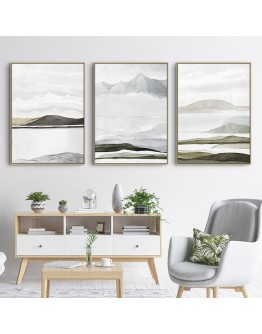 Nordic Ink painting abstract Landscape Wall Art Canvas Poster and Print Canvas Creative Picture for Living Room Morden Decor