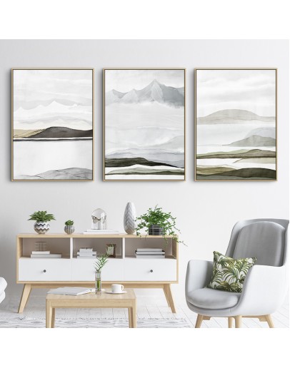 Nordic Ink painting abstract Landscape Wall Art Canvas Poster and Print Canvas Creative Picture for Living Room Morden Decor