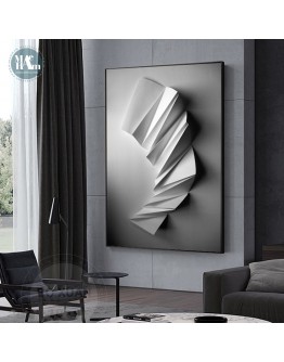 Nordic Black White Geometry space art wall art Canvas poster Painting Prints Abstract line Pictures for Living Room Morden Decor