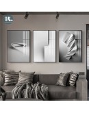 Nordic Black White Geometry space art wall art Canvas poster Painting Prints Abstract line Pictures for Living Room Morden Decor